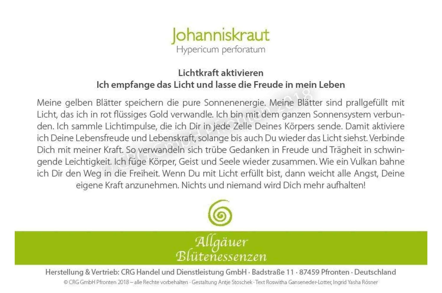 Essence florale d’Allgäu – millepertuis