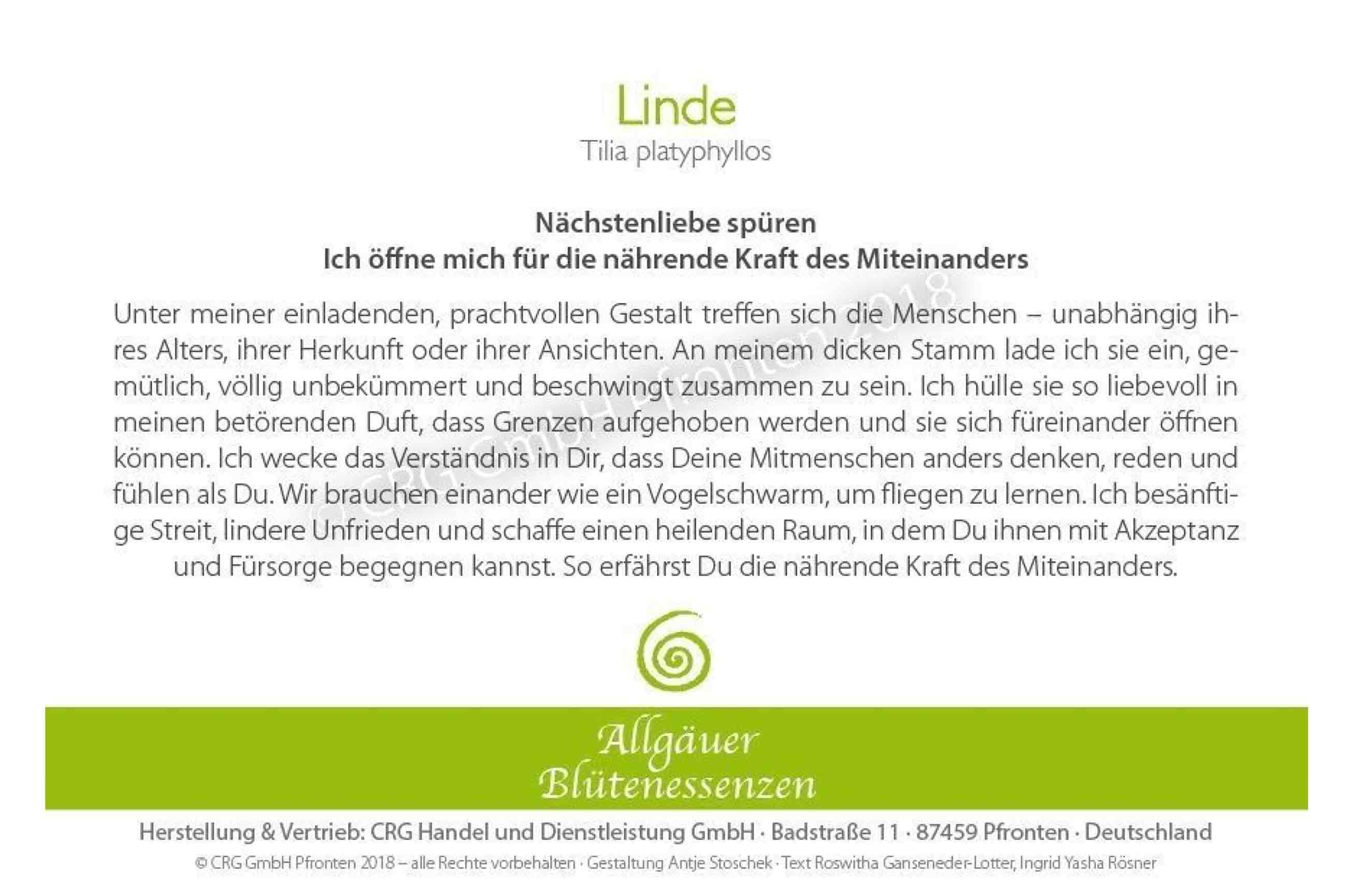 Essence florale d’Allgäu – tilleul