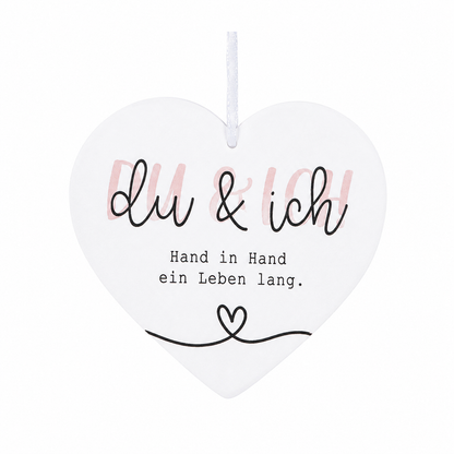 Geschenkanhänger Herz mit Liebesspruch