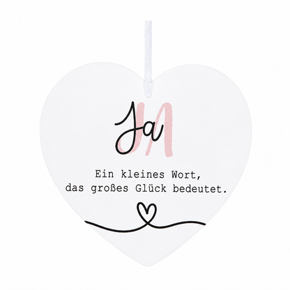 Geschenkanhänger Herz mit Liebesspruch