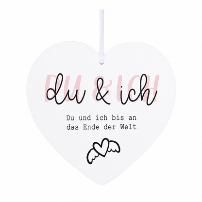 Geschenkanhänger Herz mit Liebesspruch