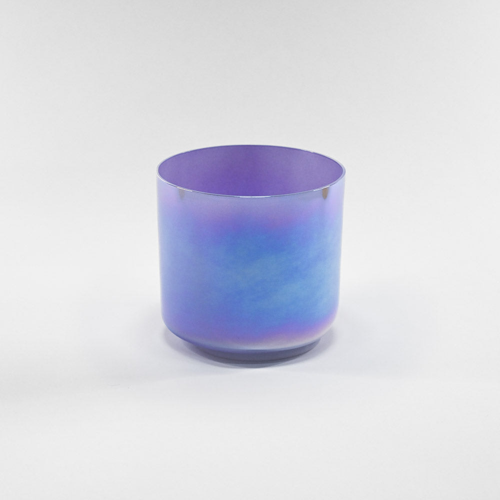 Bol chantant en cristal vert-rose clair