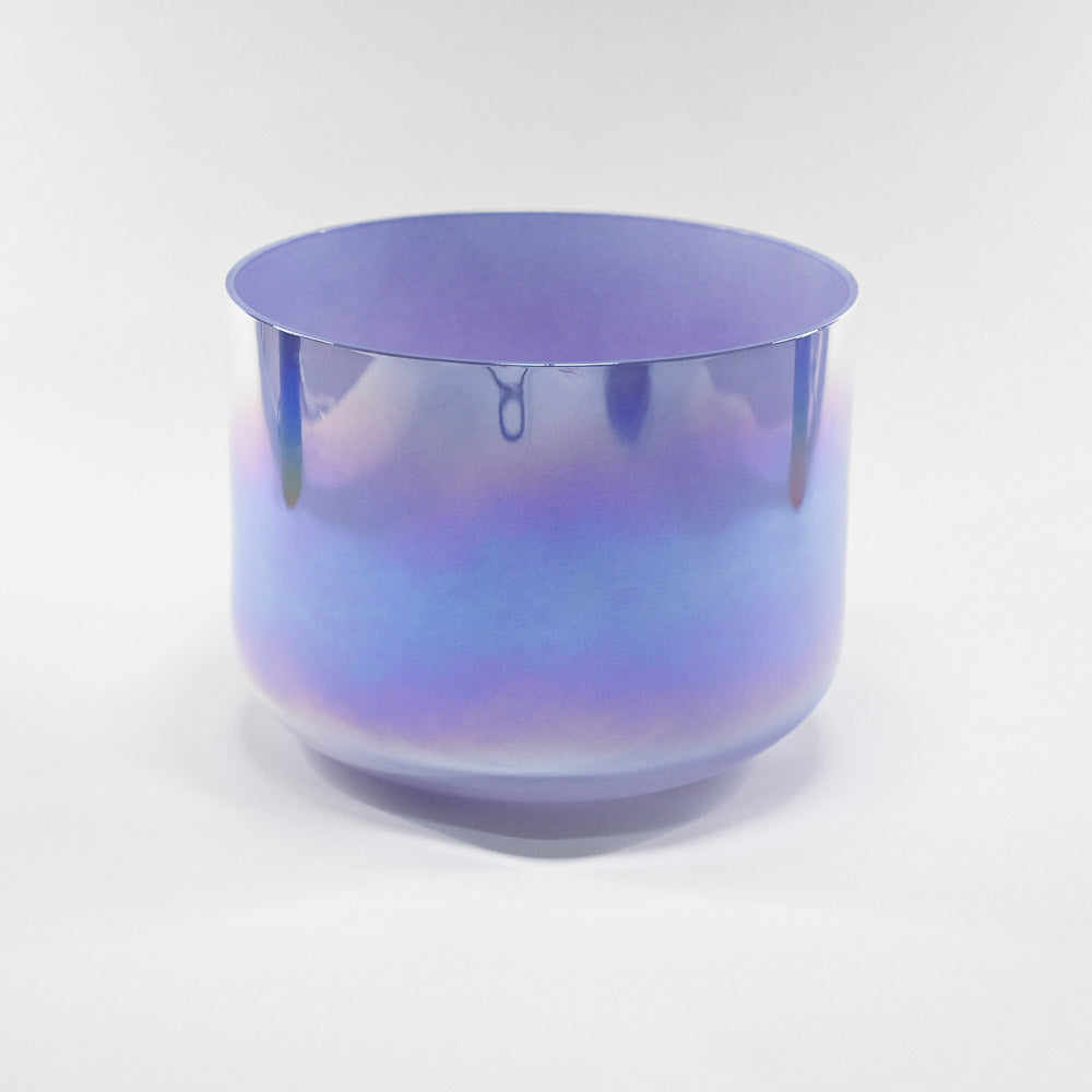Bol chantant en cristal vert-rose clair