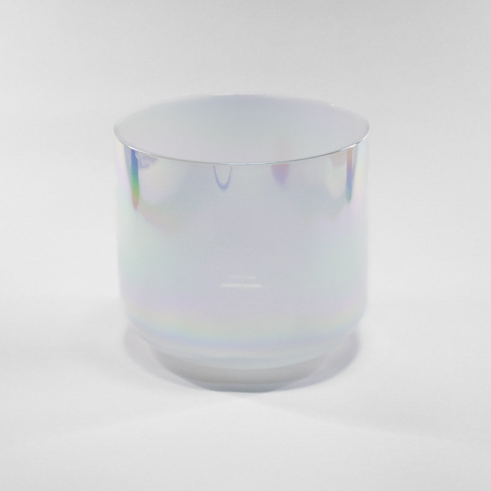 Bol chantant en cristal vert-rose clair