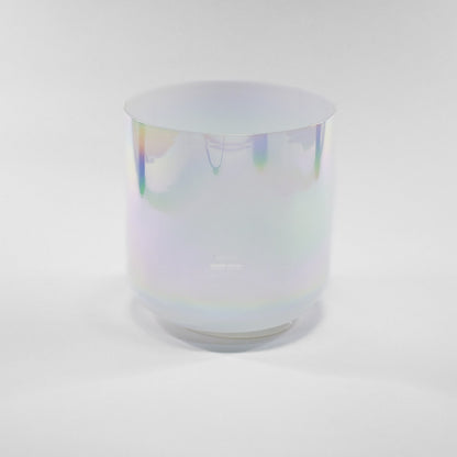 Bol chantant en cristal vert-rose clair