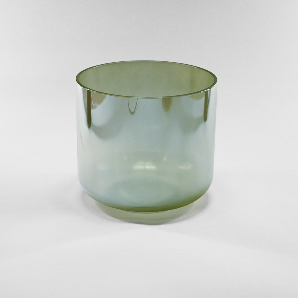 Bol chantant en cristal vert-rose clair