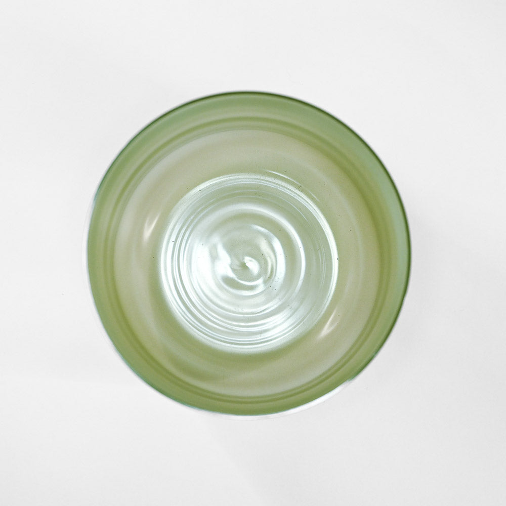 Bol chantant en cristal vert