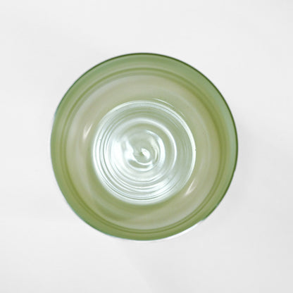 Bol chantant en cristal vert