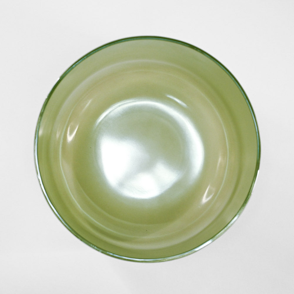 Bol chantant en cristal vert-rose clair