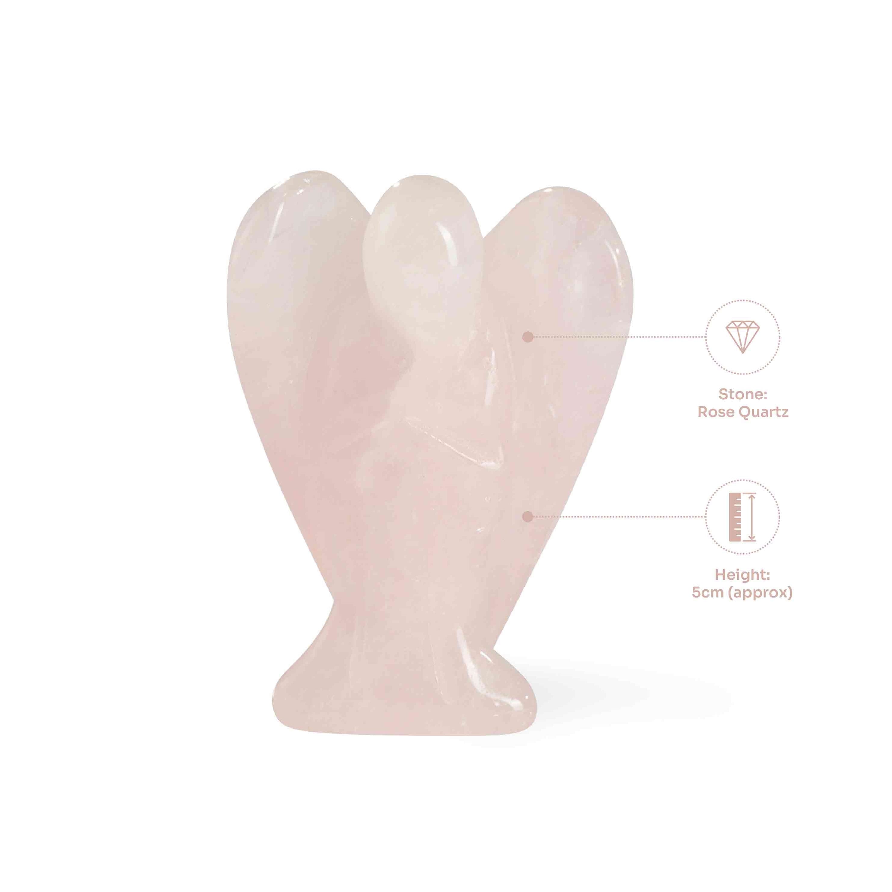 Angelo della pietra preziosa – Quarzo rosa