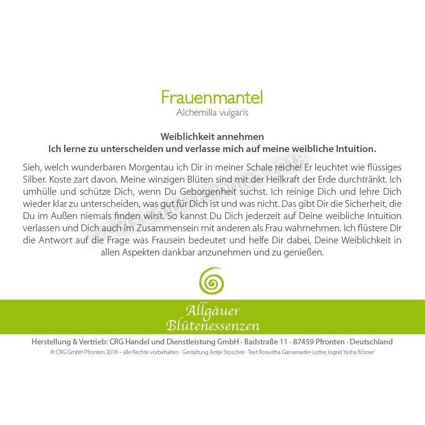 Essence florale d’Allgäu – alchémille