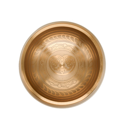 Klangschale mit Gravur 12 cm – goldfarben, Ton Fis