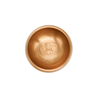 Klangschale mit Gravur 10 cm – goldfarben, Ton Cis