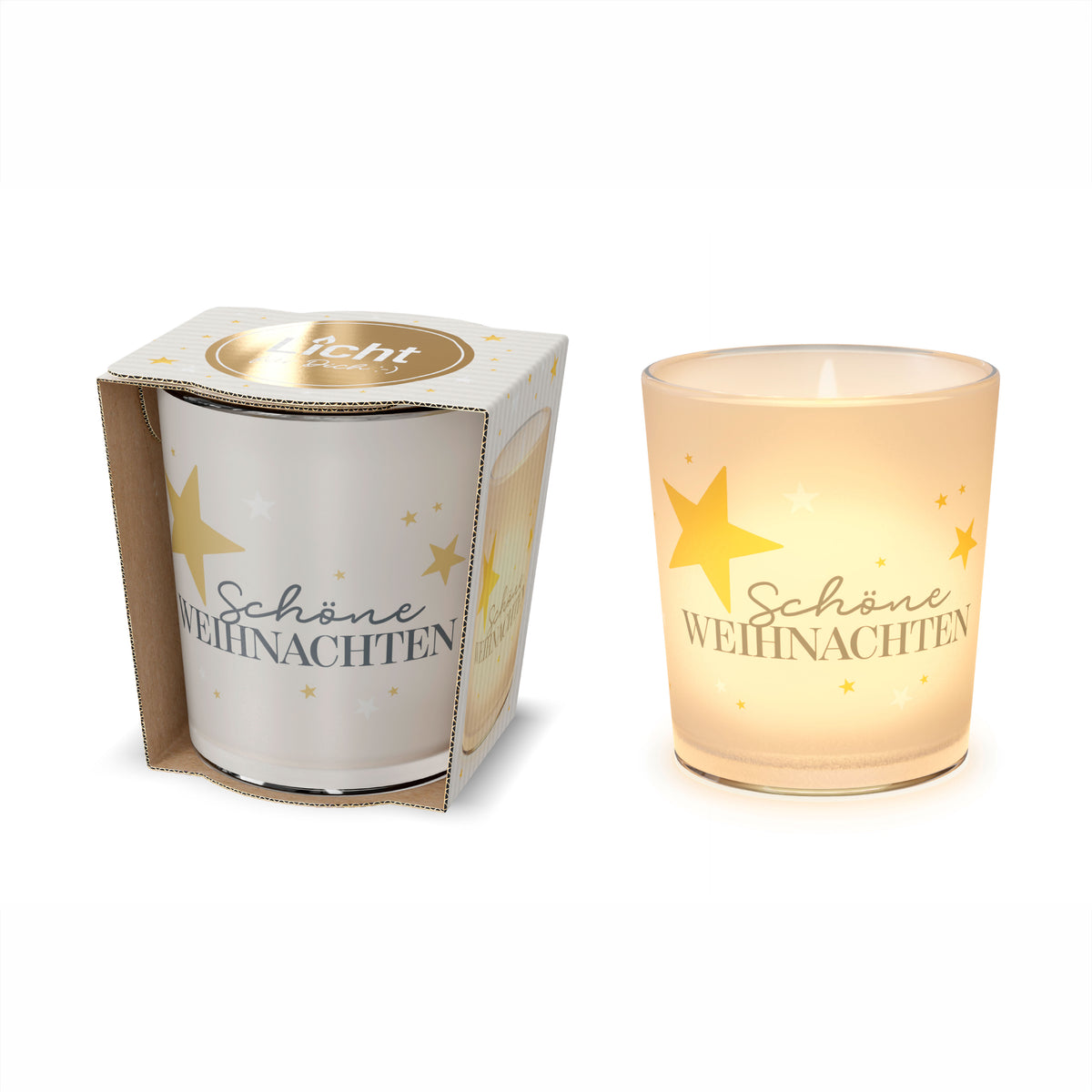 Windlicht mit Teelicht Schön Weihnachten