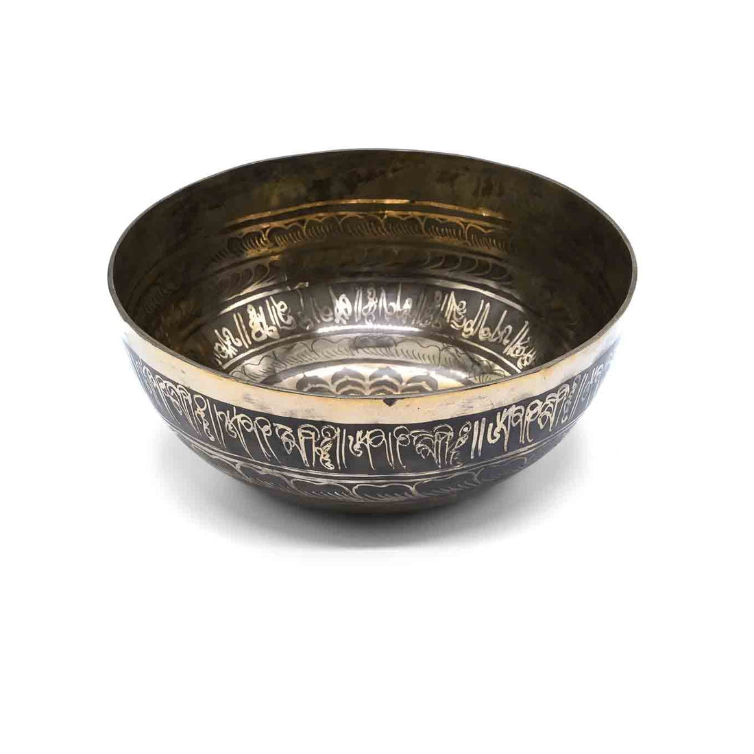 Bol chantant gravé foncé – 23 cm