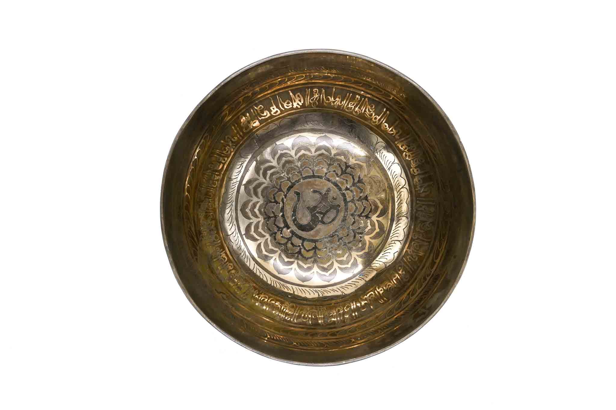 Campana tibetana incisa scura – 23 cm