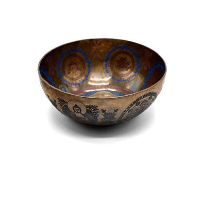 Bol chantant gravure Bouddha colorée – 26 cm