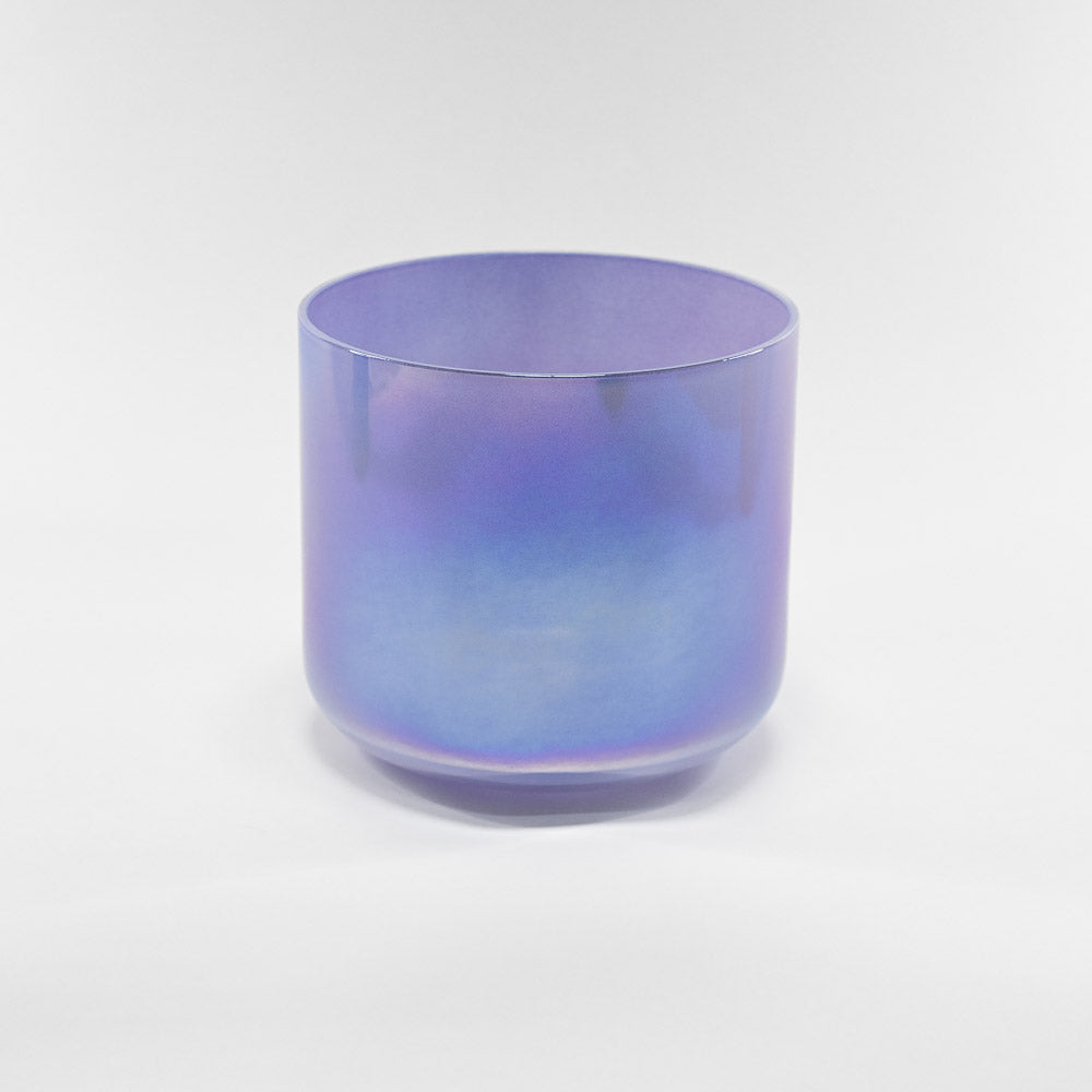 Bol chantant en cristal vert-rose clair