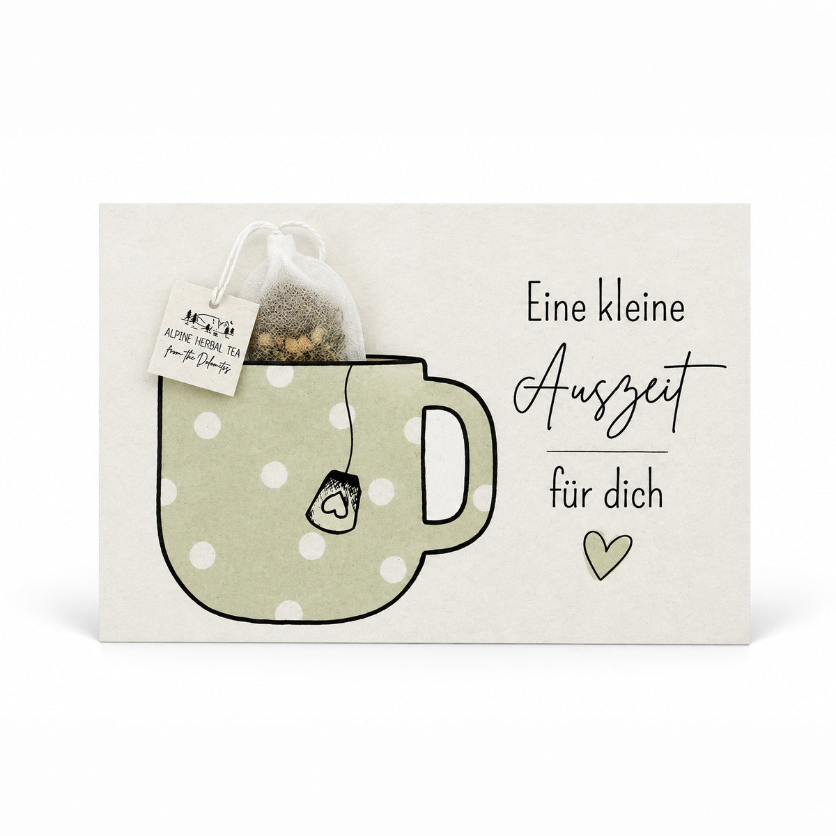 Unikat-Grusskarte aus Apfelpapier – Eine kleine Auszeit