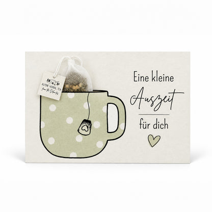 Unikat-Grusskarte aus Apfelpapier – Eine kleine Auszeit