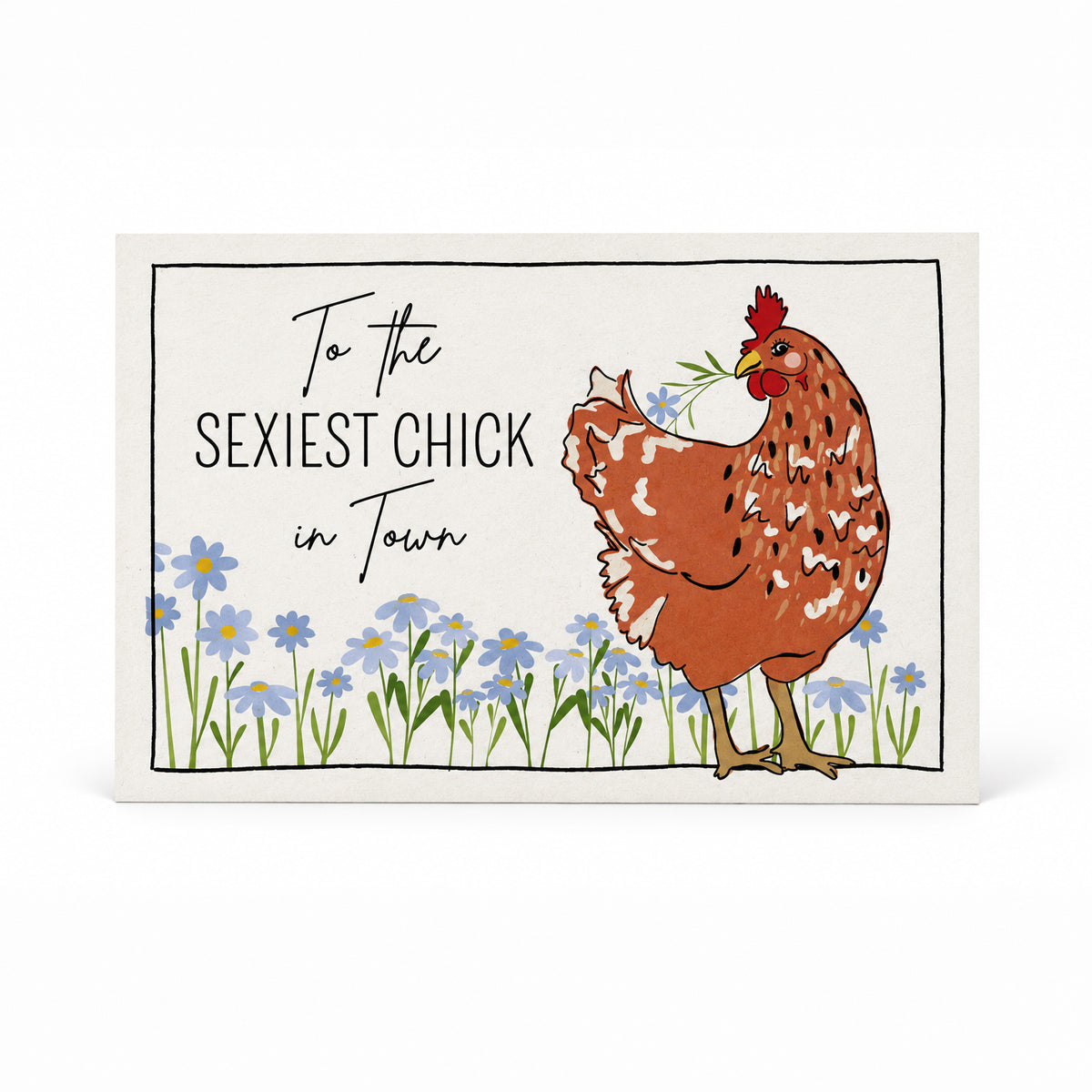 Unikat-Grusskarte aus Apfelpapier – Sexiest Chick in Town
