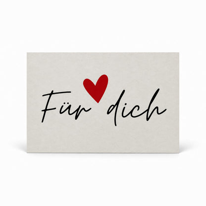 Unikat-Grusskarte aus Apfelpapier – Für dich