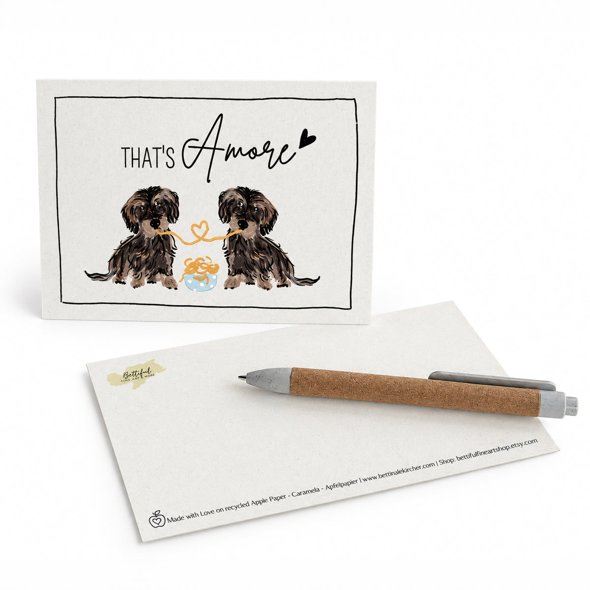 Unikat-Grusskarte aus Apfelpapier – That&