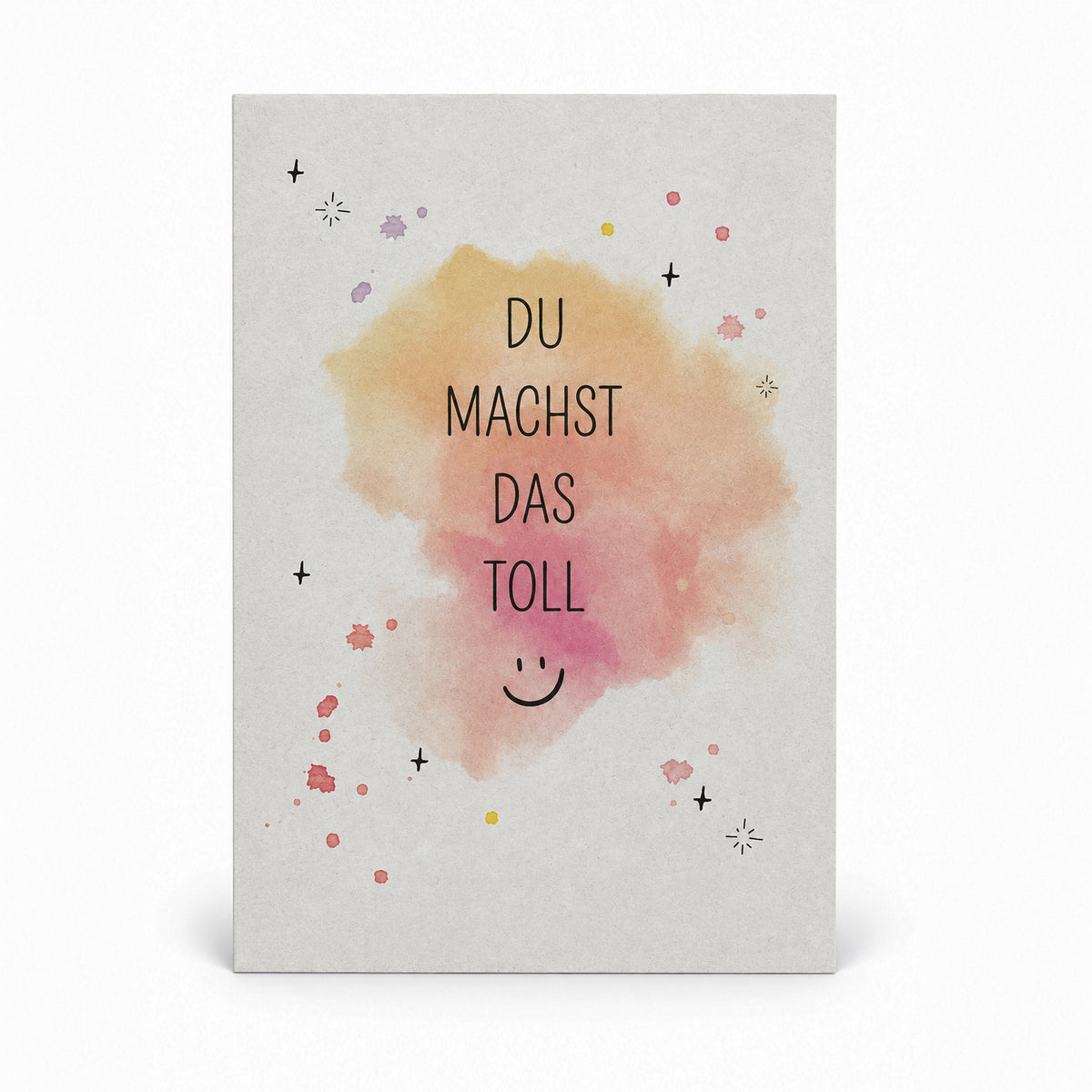 Unikat-Grusskarte aus Apfelpapier – Du machst das toll