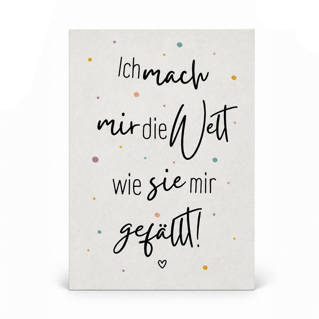 Unikat-Grusskarte aus Apfelpapier – Ich mach mir die Welt
