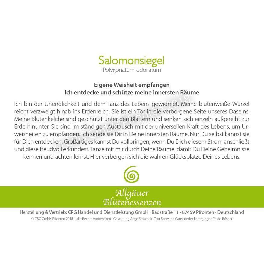 Essence florale d’Allgäu – Sceau de Salomon