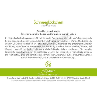 Blütenessenz Spray<br>Schneeglöckchen Herzensruf