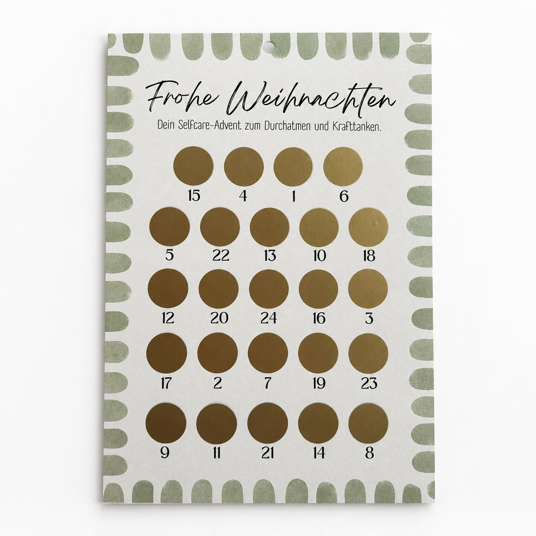 Mindfulness Advent Calendar made of Apple Paper