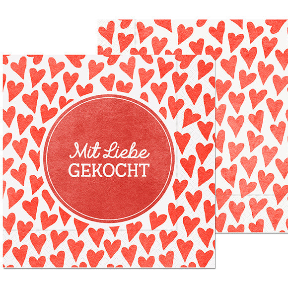 Serviettes cuisinées avec amour