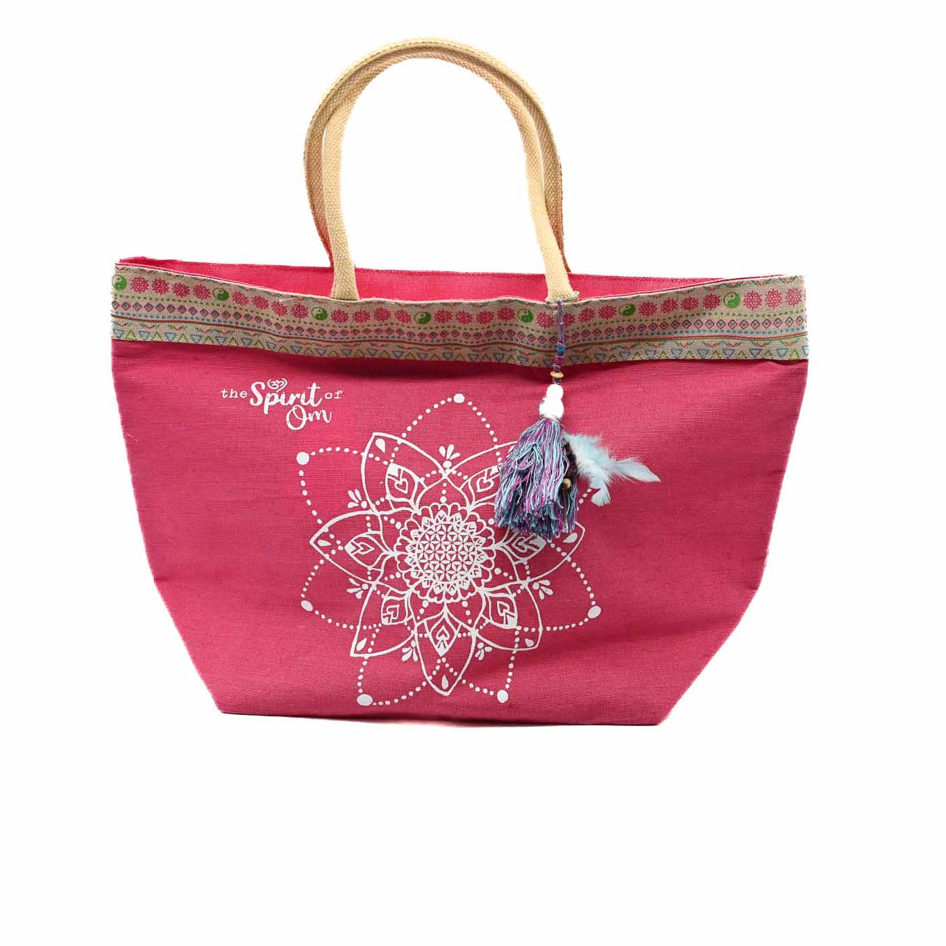 Shopper Tasche Pink<br>mit Mandala Print