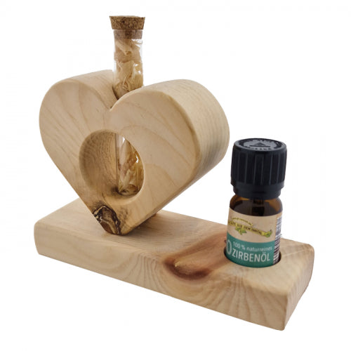 BIO Zirbenöl 10 ml mit Zirbenherz Stehend
