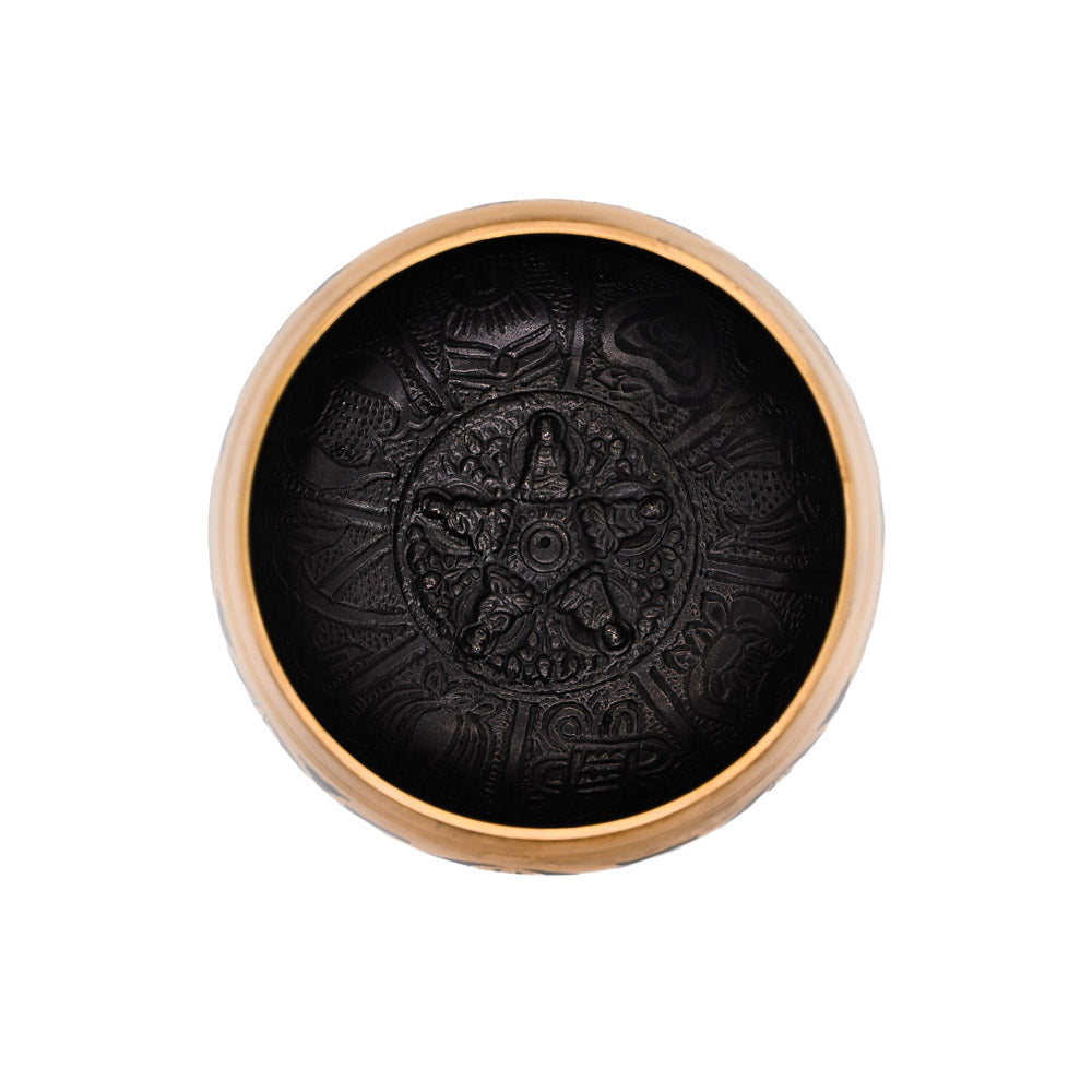 Klangschale mit Gravur Ø 16,5 cm – gold