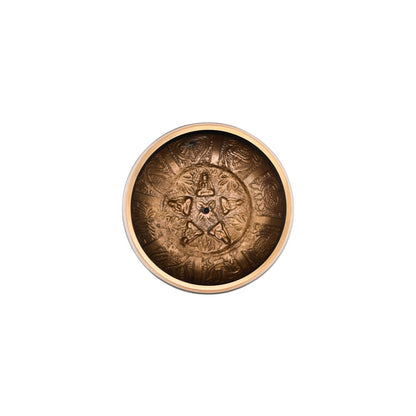 Klangschale mit Gravur Ø 10 cm – schwarz gold