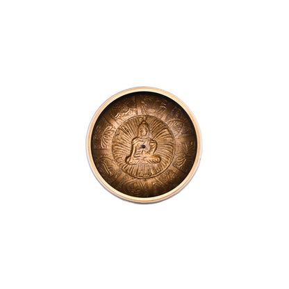 Klangschale mit Gravur Ø 10 cm – schwarz gold