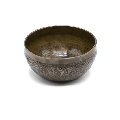 Campana tibetana incisa scura – 17,5 cm