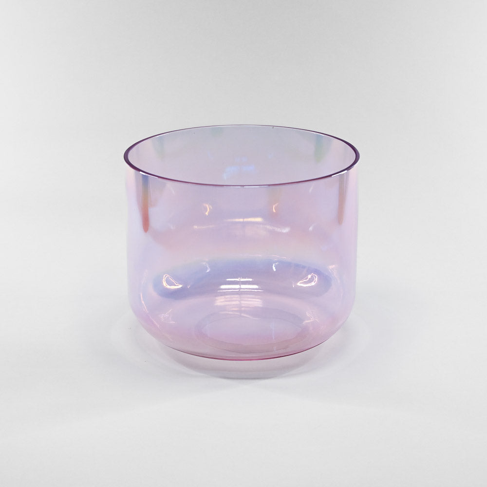 Bol chantant en cristal vert-rose clair