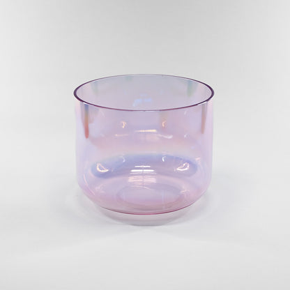 Bol chantant en cristal vert-rose clair
