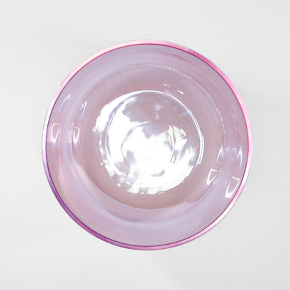 Bol chantant en cristal vert-rose clair