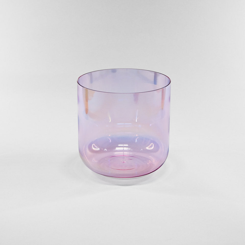 Bol chantant en cristal vert-rose clair