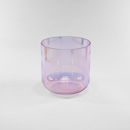 Bol chantant en cristal vert-rose clair