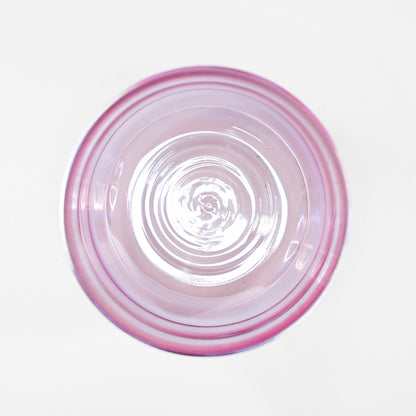 Bol chantant en cristal vert-rose clair