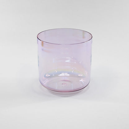 Bol chantant en cristal vert-rose clair