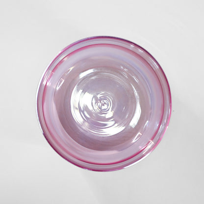 Bol chantant en cristal vert-rose clair