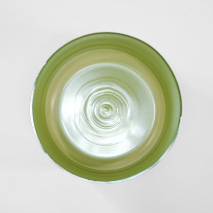 Bol chantant en cristal vert