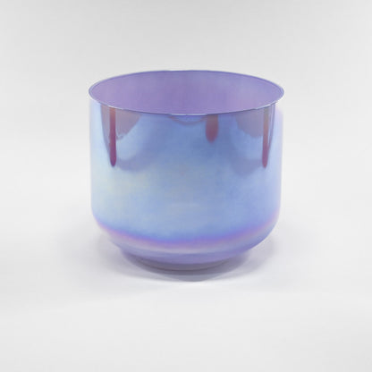 Bol chantant en cristal vert-rose clair
