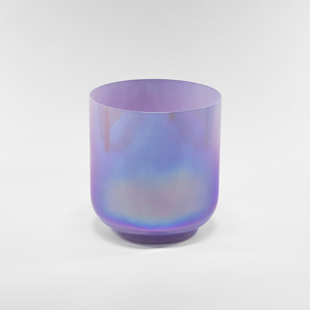 Bol chantant en cristal vert-rose clair